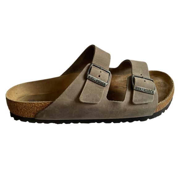 Birkenstock Arizona BS Sandals US M11 W13 EU 44 UK 10.5 Taupe Leather Regular - Picture 12 of 14